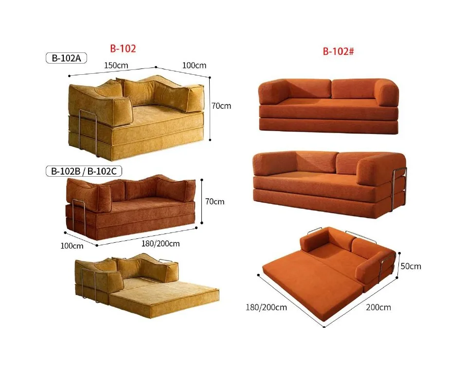 B-102 convertible sofas reference configurations