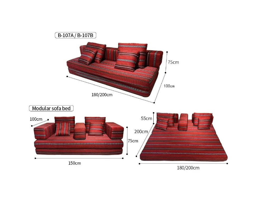 B-107 convertible sofas reference configurations