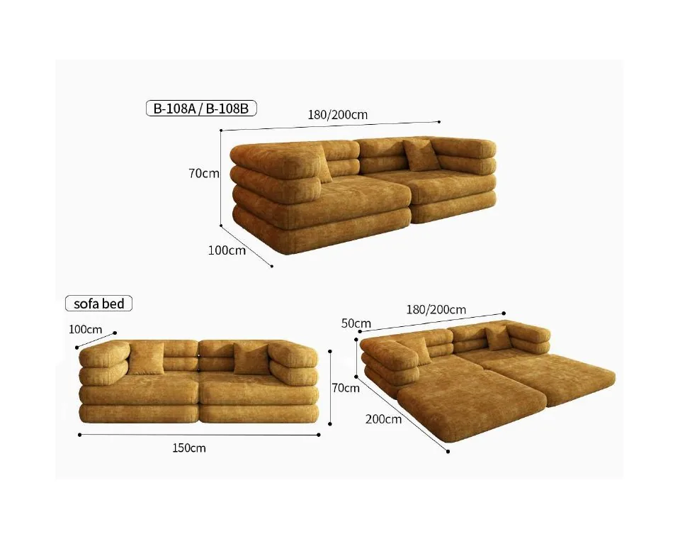 B-108 convertible sofas reference configurations