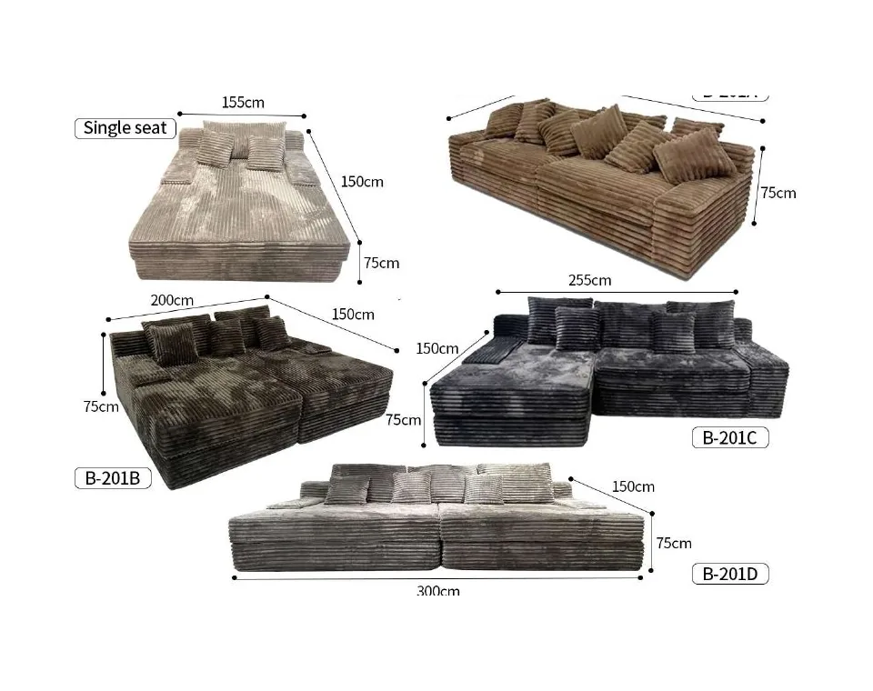 B-201 modular sofas reference configurations