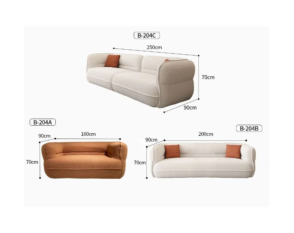 B-204 modular sofas reference configurations