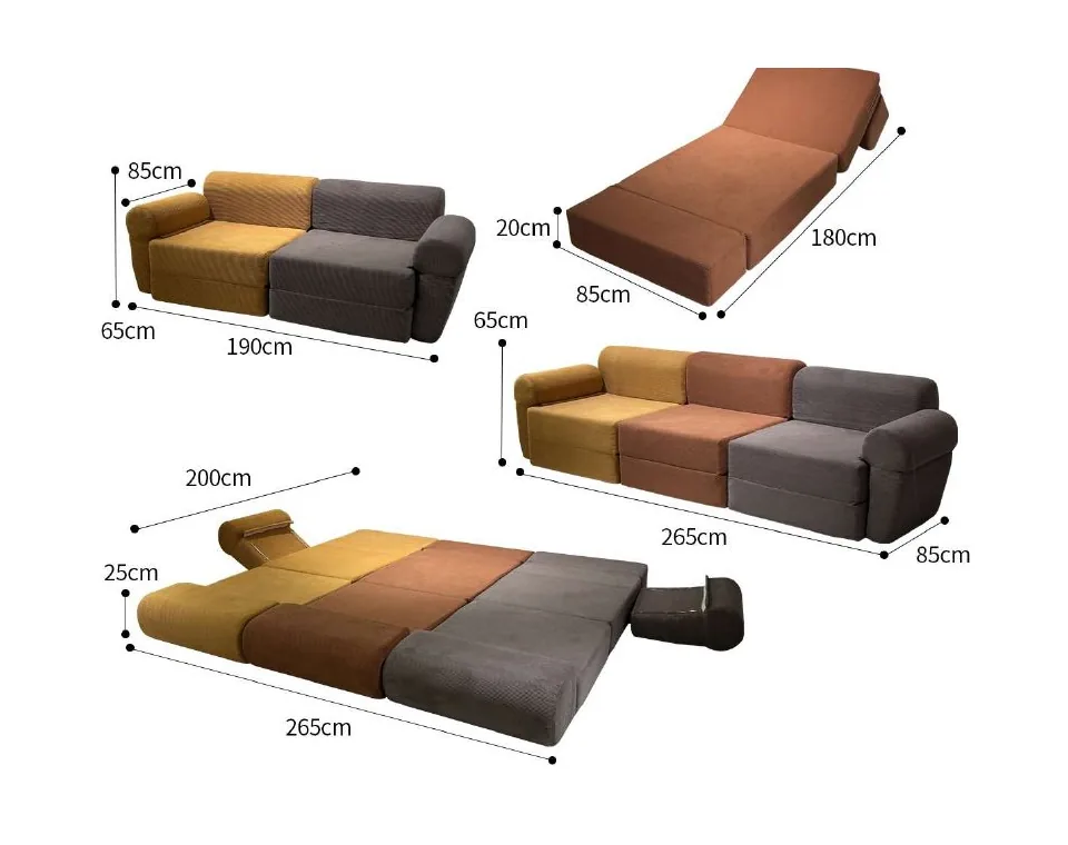 B-211 convertible modular sofas reference configurations