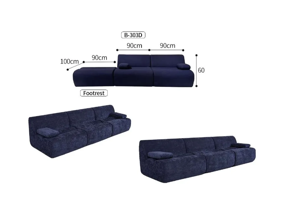B-303 contemporary sofas reference configurations