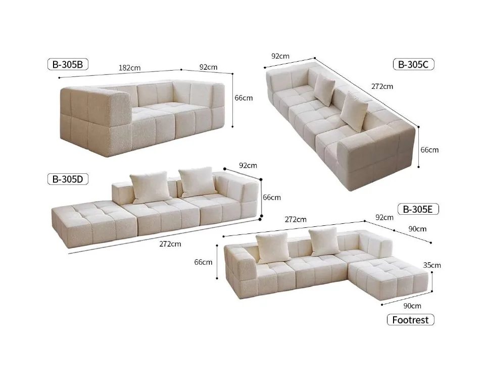 B-305 contemporary sofas reference configurations
