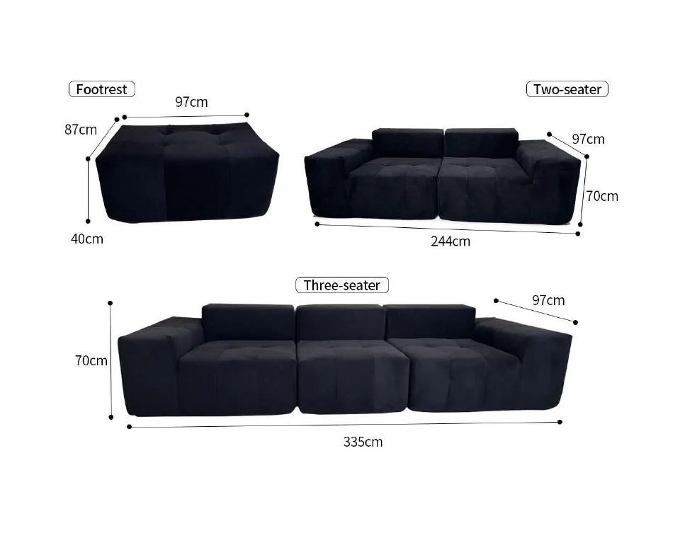 B-312 contemporary sofas reference configurations