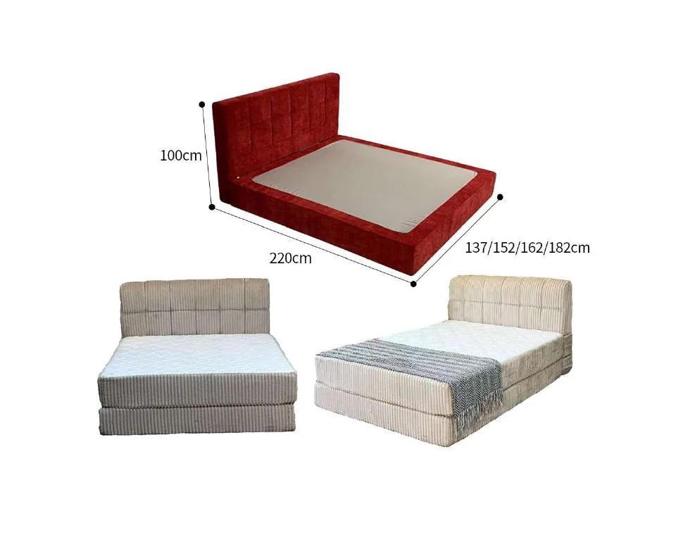 B-602 compressed upholstered beds reference configurations